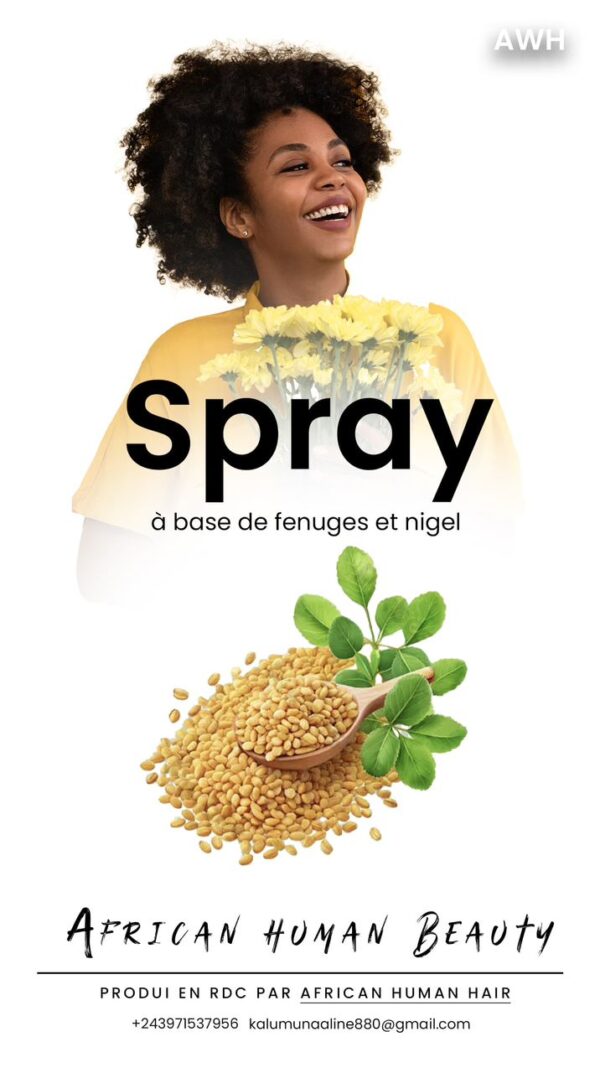 Spray à base de fenuges et nigel : African Woman Beauty 250 ml - AWH
