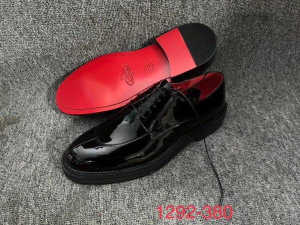 Chaussures Richelieu en cuir verni noir   -  KB FASHION