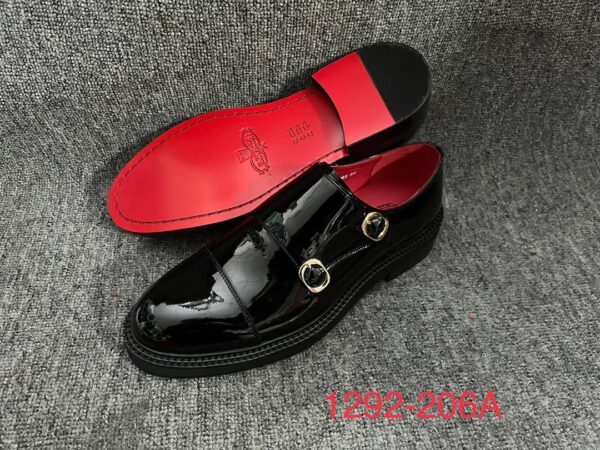 Chaussures Monk Strap en cuir verni noir  -  KB FASHION – Image 2