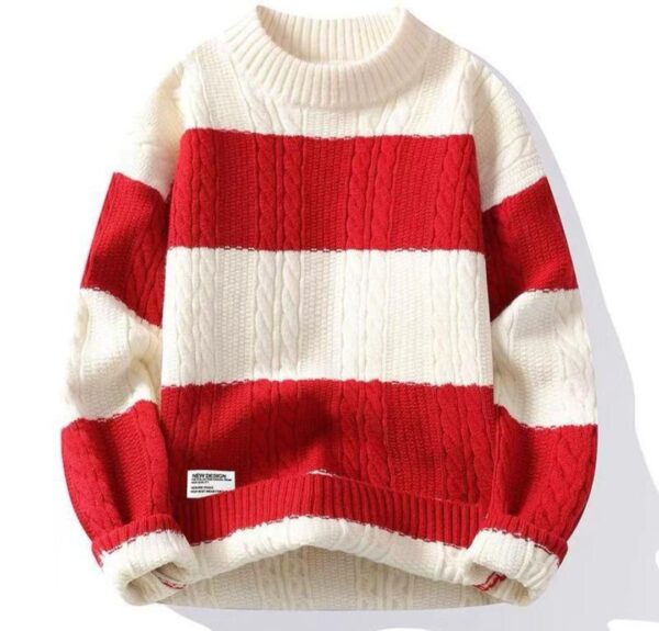 Pull Col Rond Homme Rayé - Confort et Style Moderne - KB FASHION