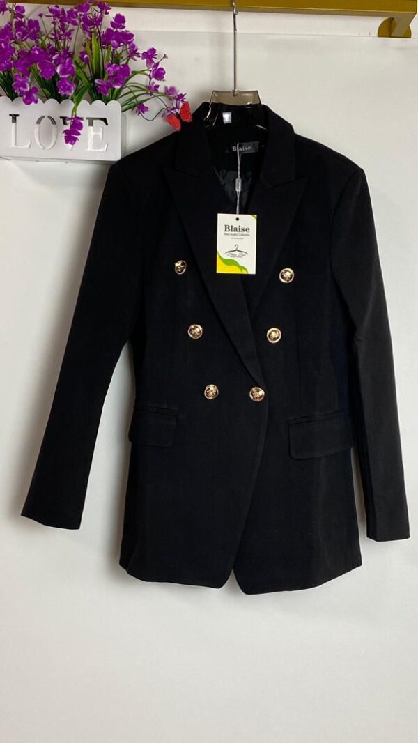 Blazer Élégant à Boutons Dorés – Chic et Intemporel - KB Fashion – Image 3