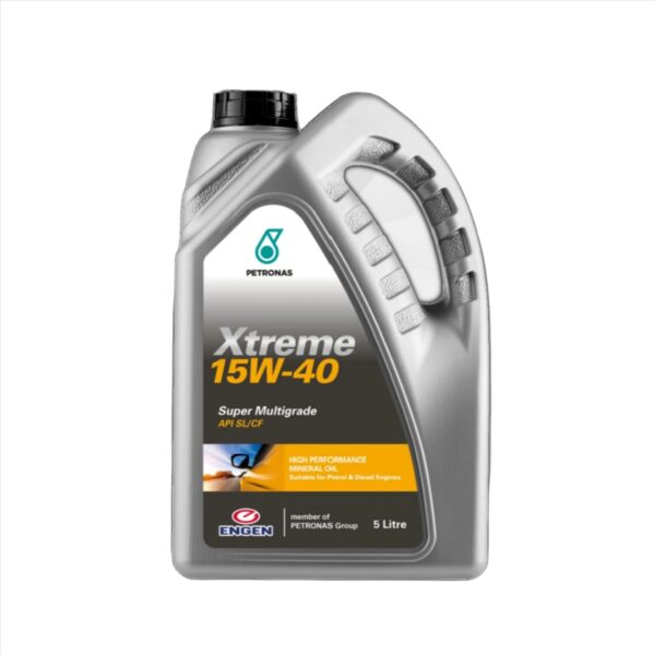 Huile Moteur Super Multigrade PETRONAS Xtreme 15W-40 - 5 Litres - Moteurs Essence et Diesel - ENGEN BUKAVU