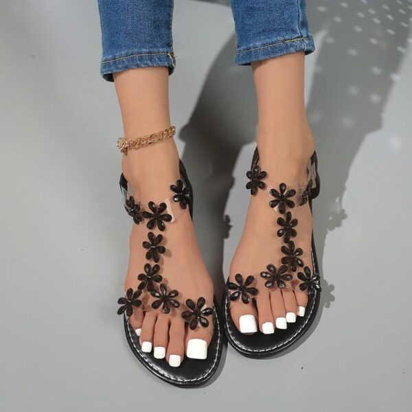 Sandales Décorées avec Fleurs - KB FASHION – Image 3