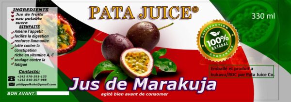 Jus de Maracuja 24 bouteilles de 30cl - PATA JUICE – Image 2