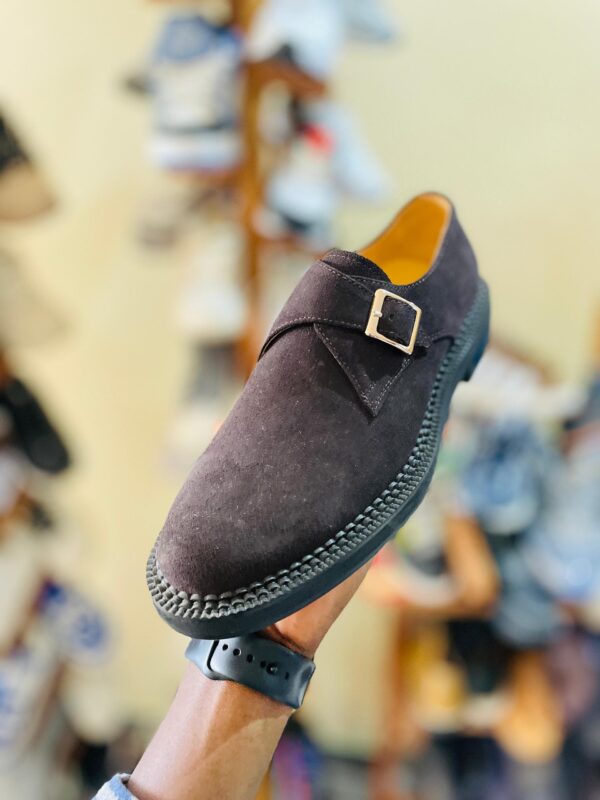 Daim Marron Foncé - Boucle Dorée - KB FASHION (Bukavu)