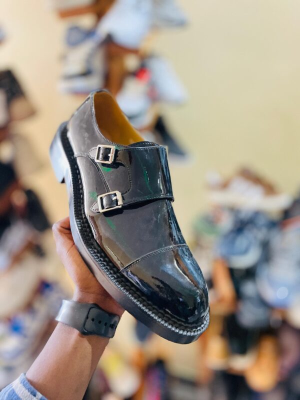 Richelieu double boucle en cuir verni - KB FASHION (Bukavu)