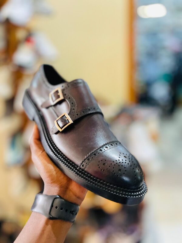 Monk Strap en Cuir Marron - KB FASHION (Bukavu)